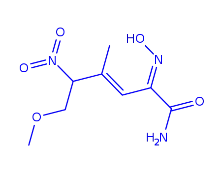 2-Hydroxyimino-6-methoxy-4-methyl-5-nitrohex-3-enamide