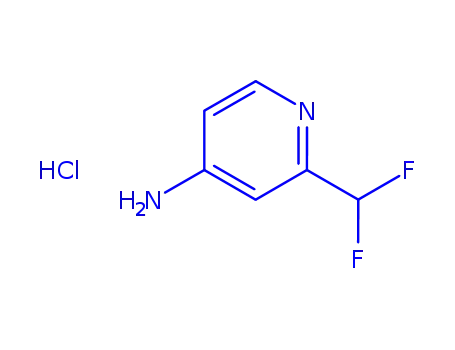 Molecular Structure of 1890194-45-2 (4-Amino-2-(difluoromethyl)pyridine HCL)