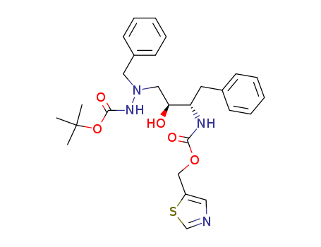 Hydrazinecarboxylicacid,2-[2-hydroxy-4-phenyl-3-[[(5-thiazolylmethoxy)carbonyl]amino]butyl]-2-(phenylmethyl)-,1,1-dimethylethyl ester, [S-(R*,R*)]- (9CI)