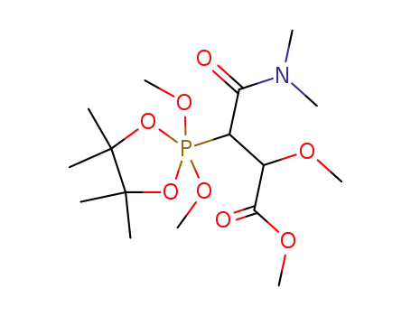 Molecular Structure of 102969-35-7 (3-(2,2-Dimethoxy-4,4,5,5-tetramethyl-2λ<sup>5</sup>-[1,3,2]dioxaphospholan-2-yl)-2-methoxy-N,N-dimethyl-succinamic acid methyl ester)
