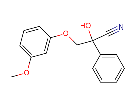 Benzeneacetonitrile, a-hydroxy-a-[(3-methoxyphenoxy)methyl]- cas  18787-04-7