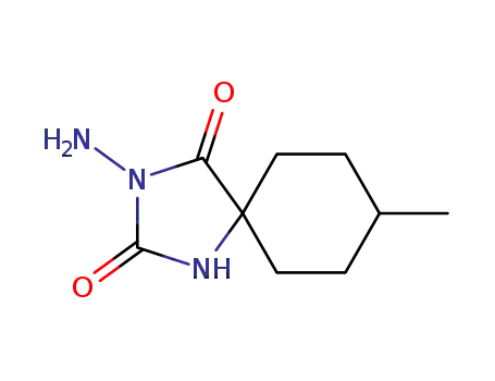 Molecular Structure of 16252-93-0 (3-AMINO-8-METHYL-1,3-DIAZASPIRO[4.5]DECANE-2,4-DIONE)