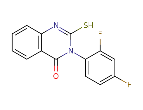 Molecular Structure of 19062-31-8 (3-(2,4-DIFLUORO-PHENYL)-2-MERCAPTO-3H-QUINAZOLIN-4-ONE)