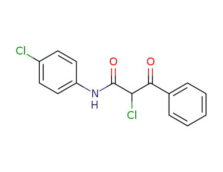 Molecular Structure of 19359-25-2 (2-CHLORO-N-(4-CHLOROPHENYL)-3-OXO-3-PHENYLPROPANAMIDE)