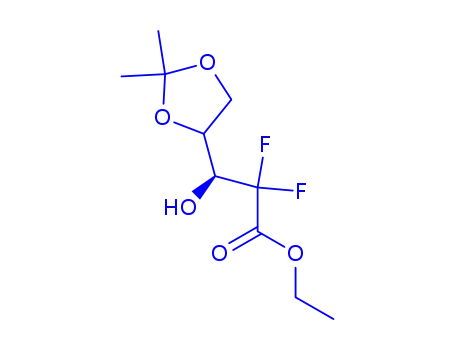 D-THREO-펜톤산, 2-DOXY-2,2-DIFLUORO-4,5-O-(1-METHYLETHYLIDENE)-, ETHYL ESTER