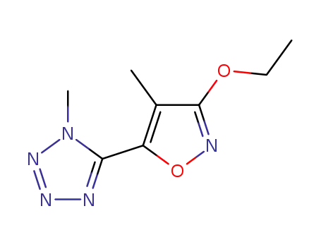 Molecular Structure of 194286-82-3 (1H-Tetrazole,5-(3-ethoxy-4-methyl-5-isoxazolyl)-1-methyl-(9CI))