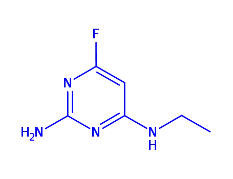 Molecular Structure of 165258-68-4 (2,4-Pyrimidinediamine,N4-ethyl-6-fluoro-(9CI))