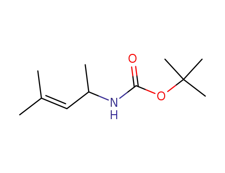 Molecular Structure of 164730-96-5 (Carbamic acid, (1,3-dimethyl-2-butenyl)-, 1,1-dimethylethyl ester (9CI))