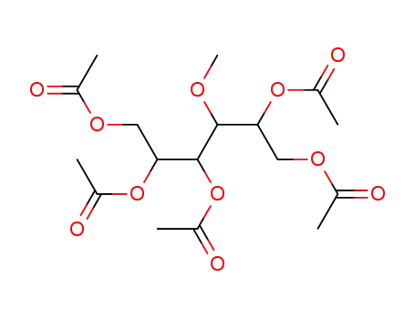 Molecular Structure of 19318-24-2 (Galactitol, 3-O-methyl-, pentaacetate)