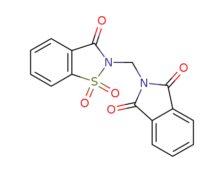 Molecular Structure of 16417-22-4 (2-[(1,1-dioxido-3-oxo-1,2-benzothiazol-2(3H)-yl)methyl]-1H-isoindole-1,3(2H)-dione)