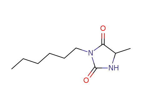 Molecular Structure of 19360-45-3 (3-hexyl-5-methylimidazolidine-2,4-dione)