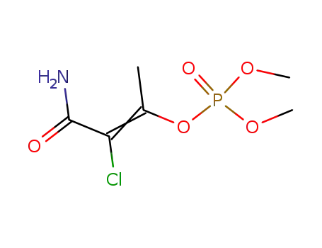 Molecular Structure of 16655-69-9 ((1Z)-3-amino-2-chloro-1-methyl-3-oxoprop-1-en-1-yl dimethyl phosphate)