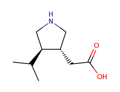 3-PYRROLIDINEACETIC ACID 4-(ISOPROPYL)-,(3R-TRANS)-