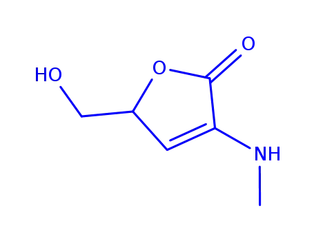 Molecular Structure of 166407-48-3 (2(5H)-Furanone, 5-(hydroxymethyl)-3-(methylamino)- (9CI))