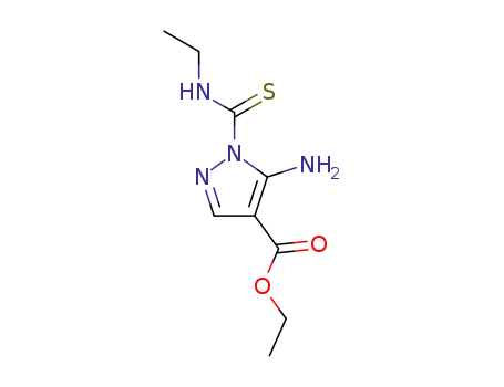 Molecular Structure of 19375-62-3 (ETHYL 5-AMINO-1-[(ETHYLAMINO)CARBONOTHIOYL]-1H-PYRAZOLE-4-CARBOXYLATE)