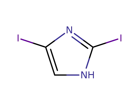 Molecular Structure of 19198-80-2 (2,4-DIIODO-1H-IMIDAZOLE)