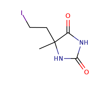 2,4-Imidazolidinedione,5-(2-iodoethyl)-5-methyl- cas  16705-33-2