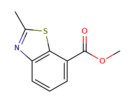 Molecular Structure of 192948-01-9 (7-Benzothiazolecarboxylicacid,2-methyl-,methylester(9CI))