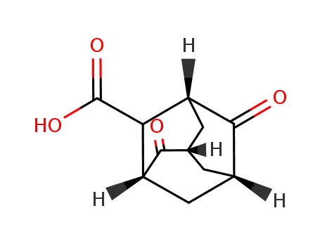 Molecular Structure of 5202-69-7 (4,8-Dioxo-2-adamantanecarboxylic acid)