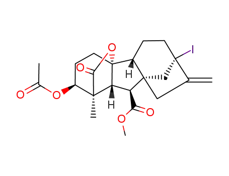 ent-3α-acetoxy-10β-hydroxy-13-iodo-20-norgibberell-16-ene-7,19-dioic acid 7-methyl ester 19,10-lactone