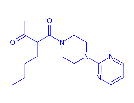 Molecular Structure of 164468-04-6 (3-[(4-pyrimidin-2-ylpiperazin-1-yl)carbonyl]heptan-2-one)
