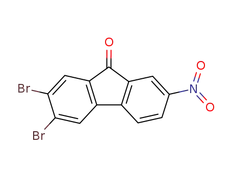 Molecular Structure of 21878-87-5 (2,3-dibromo-7-nitro-9H-fluoren-9-one)