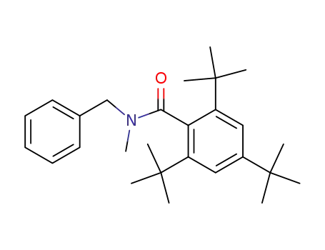 Molecular Structure of 16420-52-3 (2,4,6-Tris(1,1-dimethylethyl)-N-methyl-N-(phenylmethyl)benzamide)