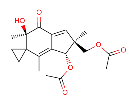 ((2'S,3'R,6'R)-3'-acetoxy-6'-hydroxy-2',4',6'-trimethyl-7'-oxo-2',3',6',7'-tetrahydrospiro[cyclopropane-1,5'-inden]-2'-yl)methyl acetate