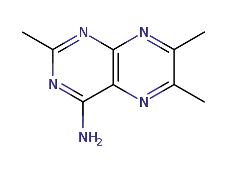 Molecular Structure of 19374-11-9 (4-Pteridinamine,2,6,7-trimethyl-(9CI))
