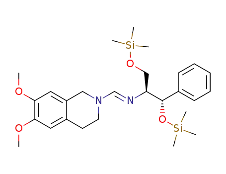 [1-(6,7-Dimethoxy-3,4-dihydro-1H-isoquinolin-2-yl)-meth-(E)-ylidene]-((1S,2S)-2-phenyl-2-trimethylsilanyloxy-1-trimethylsilanyloxymethyl-ethyl)-amine