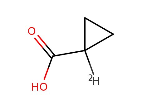 Molecular Structure of 19136-94-8 (CYCLOPROPANE-1-D1-CARBOXYLIC ACID)