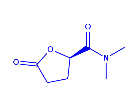 Molecular Structure of 146917-06-8 (2-Furancarboxamide,tetrahydro-N,N-dimethyl-5-oxo-,(R)-(9CI))
