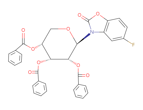 2-Benzoxazolinone,5-fluoro-3-b-D-ribopyranosyl-,2',3',4'-tribenzoate (8CI) cas  19231-24-4