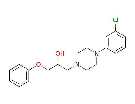 Molecular Structure of 1668-42-4 (1-[4-(3-chlorophenyl)piperazin-1-yl]-3-phenoxypropan-2-ol)