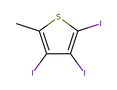 Molecular Structure of 16494-47-6 (2,3,4-triiodo-5-methylthiophene)