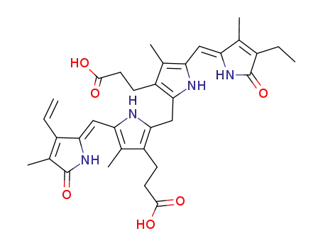 Molecular Structure of 99276-19-4 (18<sup>1</sup>,18<sup>2</sup>-Dihydro-bilirubin)