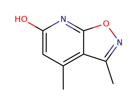 Molecular Structure of 19385-56-9 (Isoxazolo[5,4-b]pyridin-6(7H)-one, 3,4-dimethyl- (9CI))