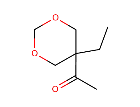 Molecular Structure of 13229-09-9 (1-(5-ethyl-1,3-dioxane-5-yl)ethanone)