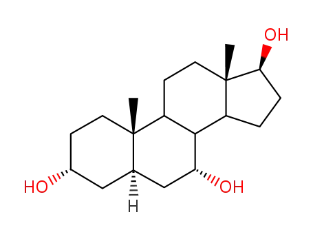 Molecular Structure of 55448-82-3 (5β-Androstane-3α,7α,17β-triol)