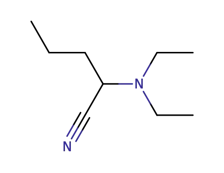 Molecular Structure of 19340-91-1 (2-(Diethylamino)-pentanenitrile)