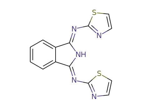 Molecular Structure of 16612-53-6 (N-(1,3-thiazol-2-yl)-1-(1,3-thiazol-2-ylimino)-1H-isoindol-3-amine)