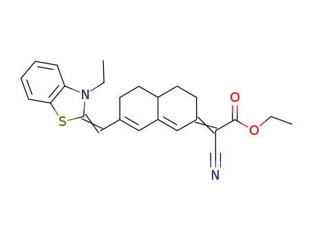 Molecular Structure of 19208-19-6 (D2(3H),A-NAPHTHALENEACETIC ACID, A-CYANO-7-[(3-ETHYL-2-BENZOTHIAZOLINYLIDENE)METHYL]-4,4A,5,6-TETRAHYDRO-, ETHYL ESTER)
