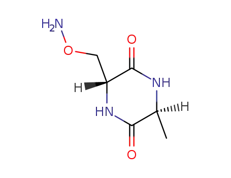 Molecular Structure of 16561-99-2 (2,5-Piperazinedione,3-[(aminooxy)methyl]-6-methyl-,stereoisomer(8CI))
