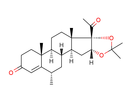 Molecular Structure of 19304-29-1 (16-.alpha., 17-dihydroxy-6-.alpha.-methylpregn-4-ene-3,20-dione, cycli c acetal with acetone)