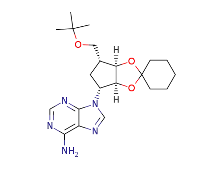 9-<(1'R,2'S,3'R,4'R)-4-(tert-butoxymethyl)-2,3-(cyclohexylidenedioxy)cyclopentan-1-yl>adenine