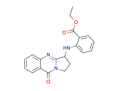 Molecular Structure of 16688-20-3 (ethyl 2-[(9-oxo-1,2,3,9-tetrahydropyrrolo[2,1-b]quinazolin-3-yl)amino]benzoate)