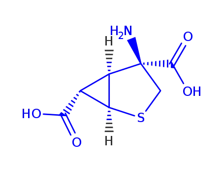Molecular Structure of 222529-90-0 (2-Thiabicyclo[3.1.0]hexane-4,6-dicarboxylicacid,4-amino-,(1R,4S,5S,6S)-rel-(+)-(9CI))