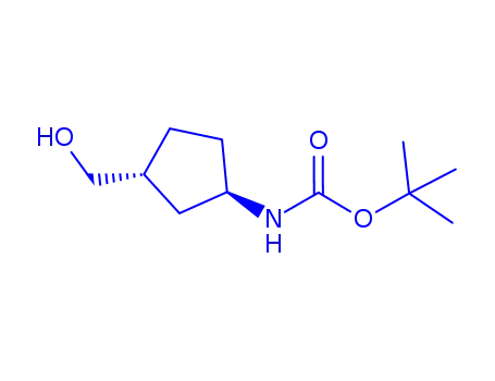 Molecular Structure of 884006-56-8 (CarbaMic acid, [(1R,3R)-3-(hydroxyMethyl)cyclopentyl]-, 1,1-diMethylethyl ester (9CI))