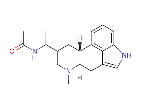 Molecular Structure of 16409-69-1 (N-{(1R)-1-[(8beta,10xi)-6-methylergolin-8-yl]ethyl}acetamide)