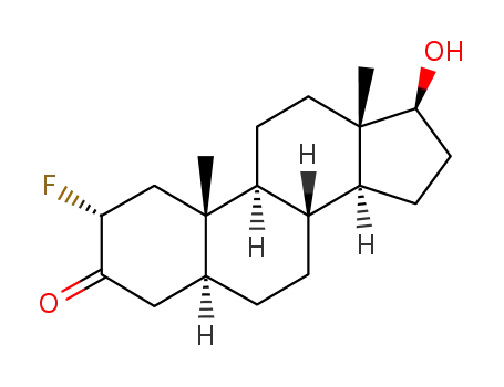 Molecular Structure of 1649-46-3 ((2alpha,5alpha,17beta)-2-fluoro-17-hydroxyandrostan-3-one)